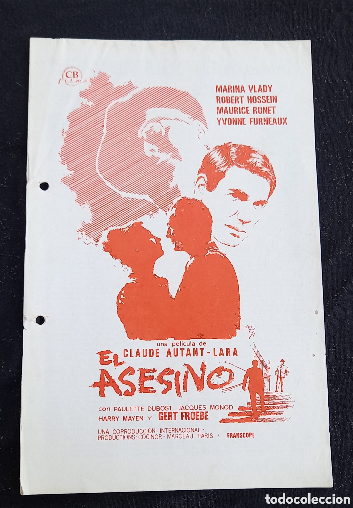 Cine: ANTIGUO PROGRAMA DE CINE EL ASESINO - Foto 1