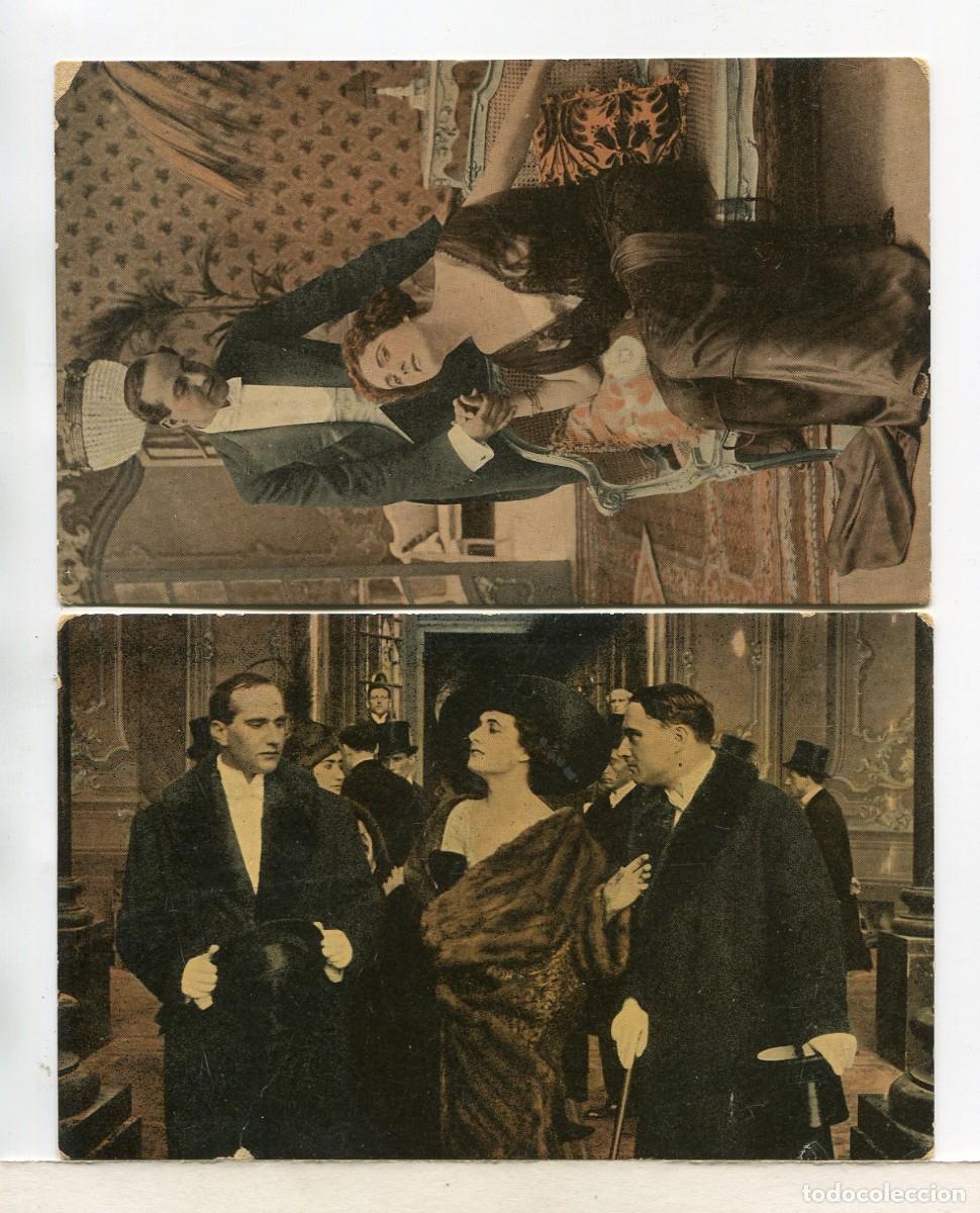  Flyers Publicitaires de films Anciens: LA DAMA DE LAS CAMELIAS, con Francesca Bertini. 2 POSTALES A&Ntilde;OS 20..