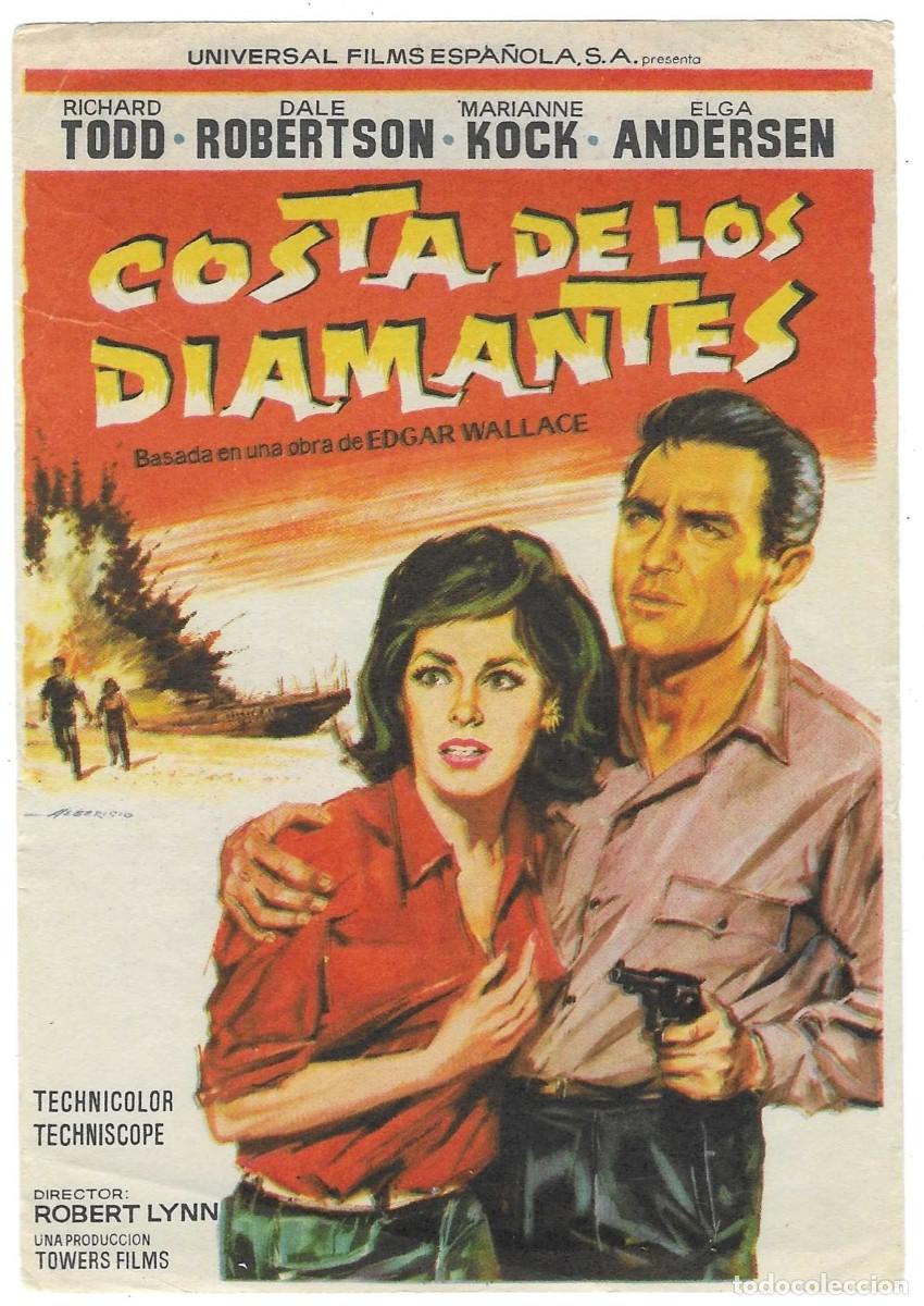 Flyers Publicitaires de films Anciens: Programa Cine. Costa de los Diamantes. Richard Tood. 19-1890