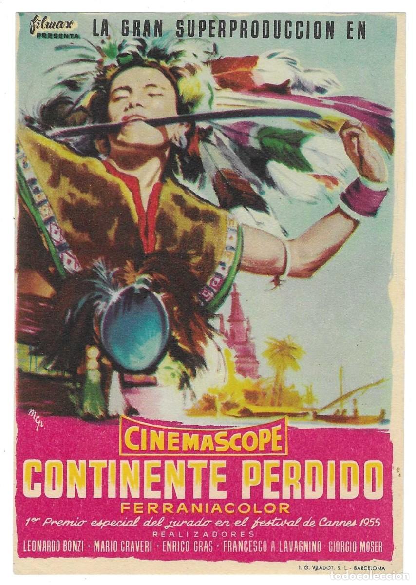  Flyers Publicitaires de films Anciens: Programa Cine. Continente P&eacute;rdido. Leonardo Bonzi. 19-1903