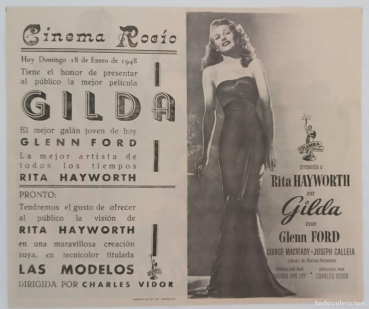 Cine: Programa de cine de 1948. Pel&iacute;cula Gilda - Foto 2