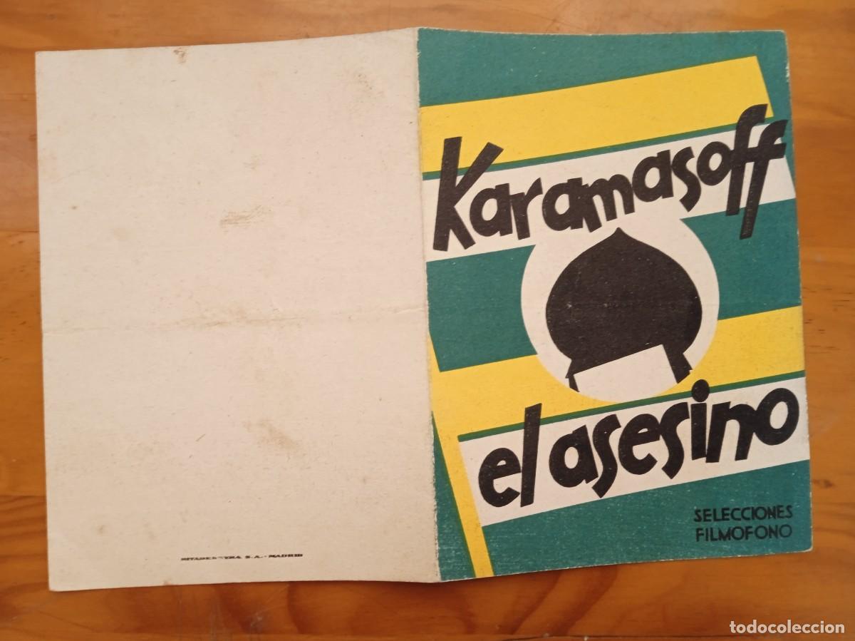  Flyers Publicitaires de films Anciens: AL1-- PROGRAMA DE CINE DE LA PELICULA---KARAMASOFF EL ASESINO