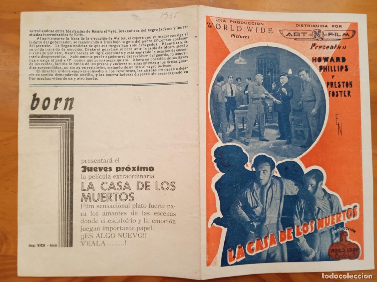  Flyers Publicitaires de films Anciens: AL1-- PROGRAMA DE CINE DE LA PELICULA---LA CASA DE LOS MUERTOS