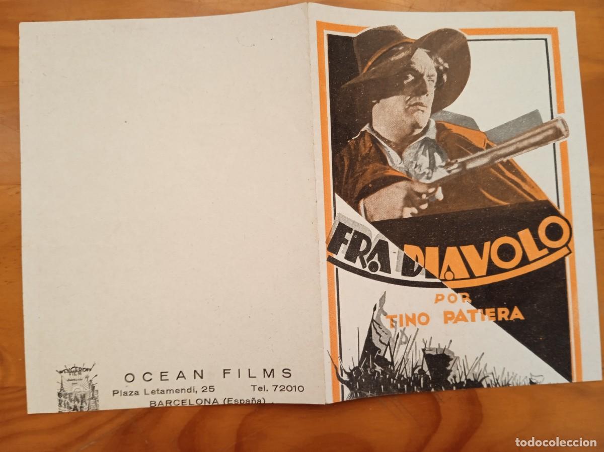  Flyers Publicitaires de films Anciens: AL1-- PROGRAMA DE CINE DE LA PELICULA---FRA DIABOLO