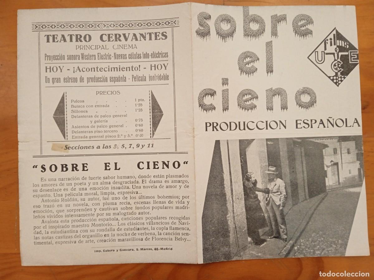  Flyers Publicitaires de films Anciens: AL1-- PROGRAMA DE CINE DE LA PELICULA---SOBRE EL CIENO