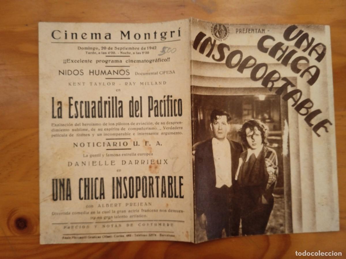 Flyers Publicitaires de films Anciens: AL1-- PROGRAMA DE CINE DE LA PELICULA---UNA CHICA INSOPORTABLE