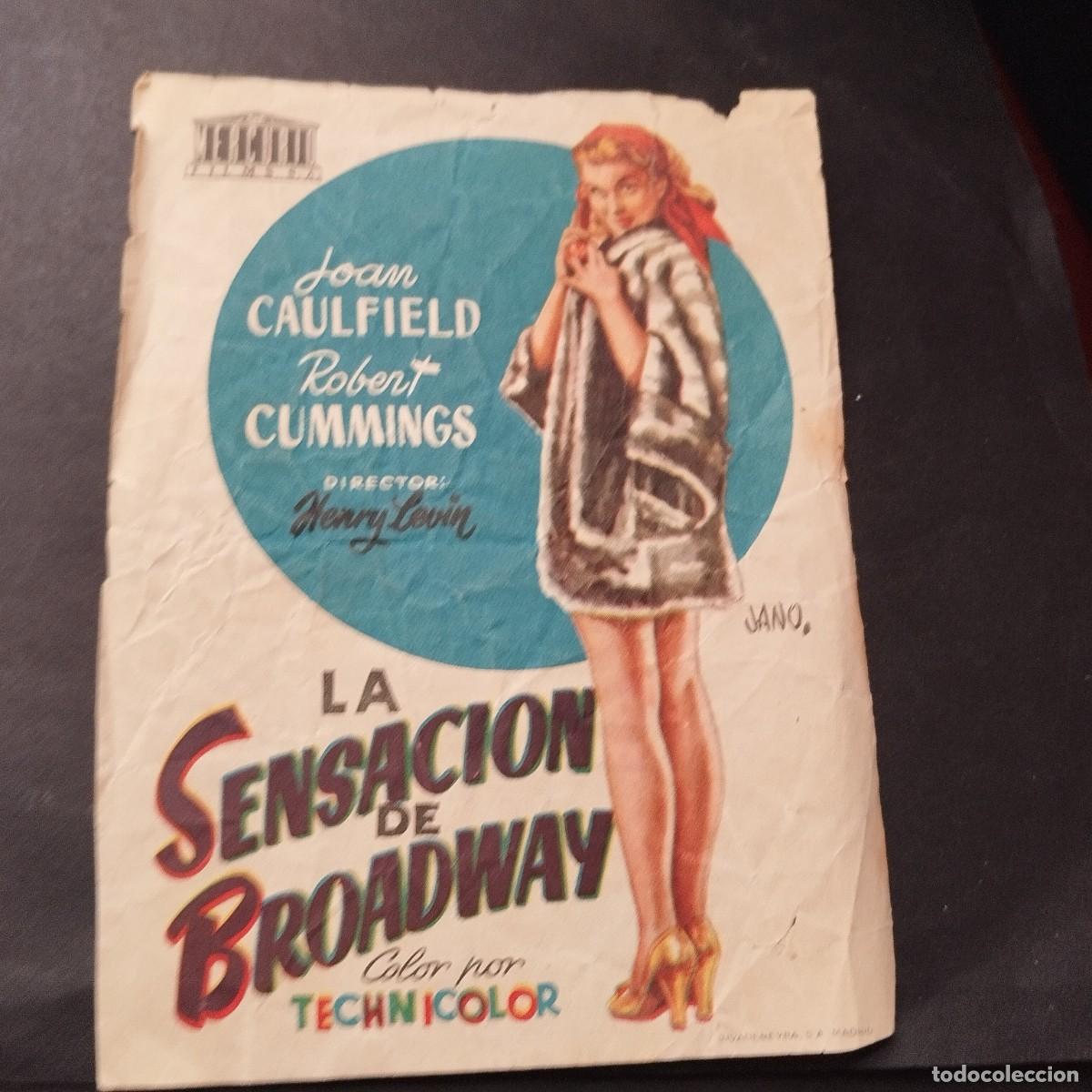 Cine: FOLLETO ORIGINAL- LA SENSACI&Oacute;N DE BROADWAY -VER FOTOS QUE NO TE FALTE EN TU COLECCI&Oacute;N