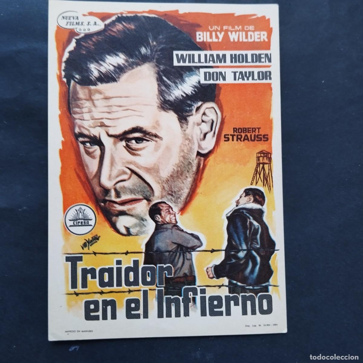 Cine: FOLLETO ORIGINAL- TRAIDOR EN EL INFIERNO -VER FOTOS QUE NO TE FALTE EN TU COLECCI&Oacute;N