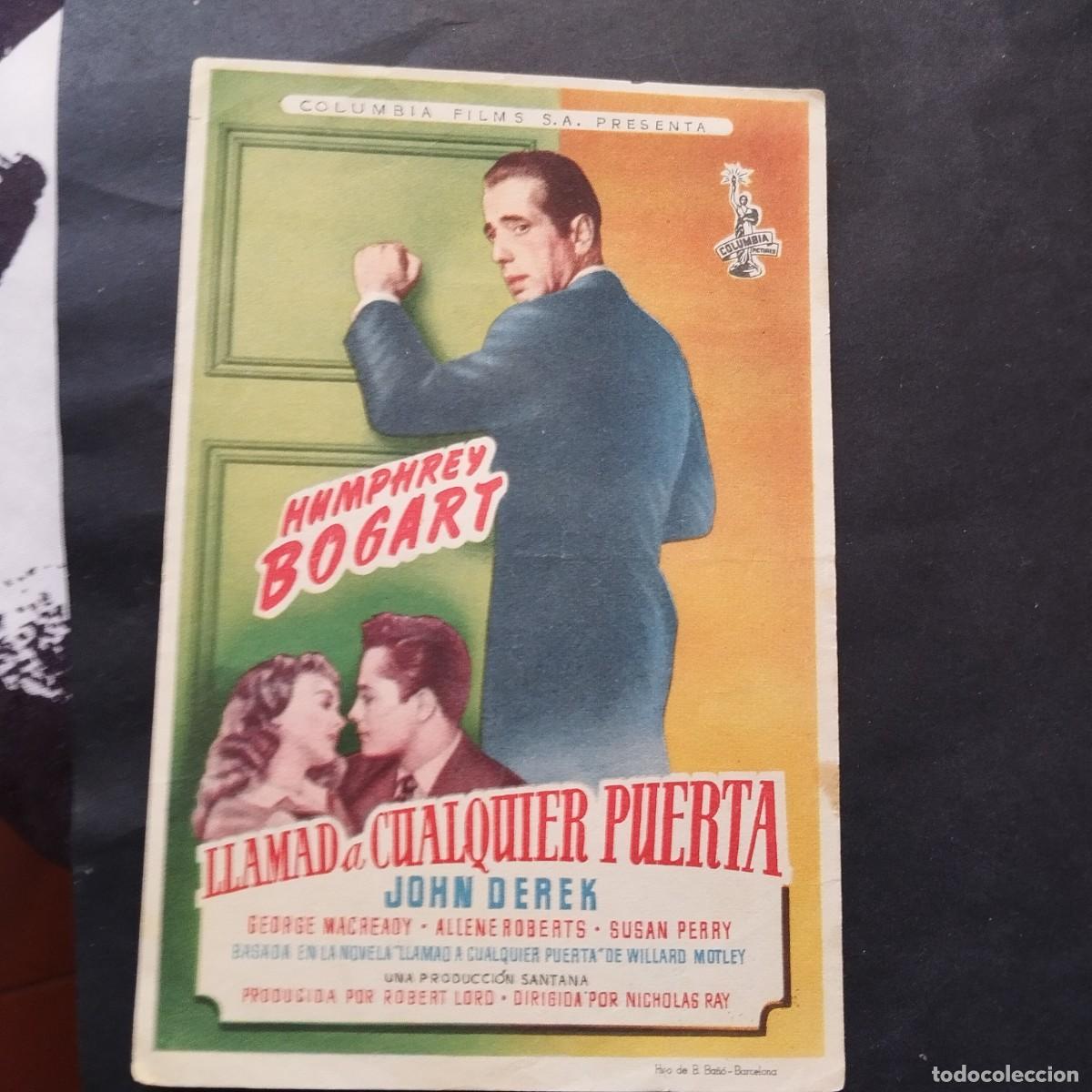 Cine: FOLLETO ORIGINAL- LLAMAD A CUALQUIER PUERTA -VER FOTOS QUE NO TE FALTE EN TU COLECCI&Oacute;N