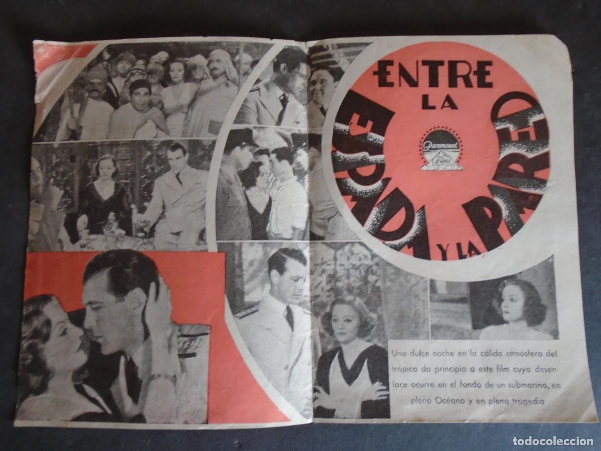 Cine: (PG-191054)ENTRE LA ESPADA Y LA PARED PROGRAMA DOBLE PARAMOUNT GARY COOPER TALLULAH BANKHEAD - Foto 2