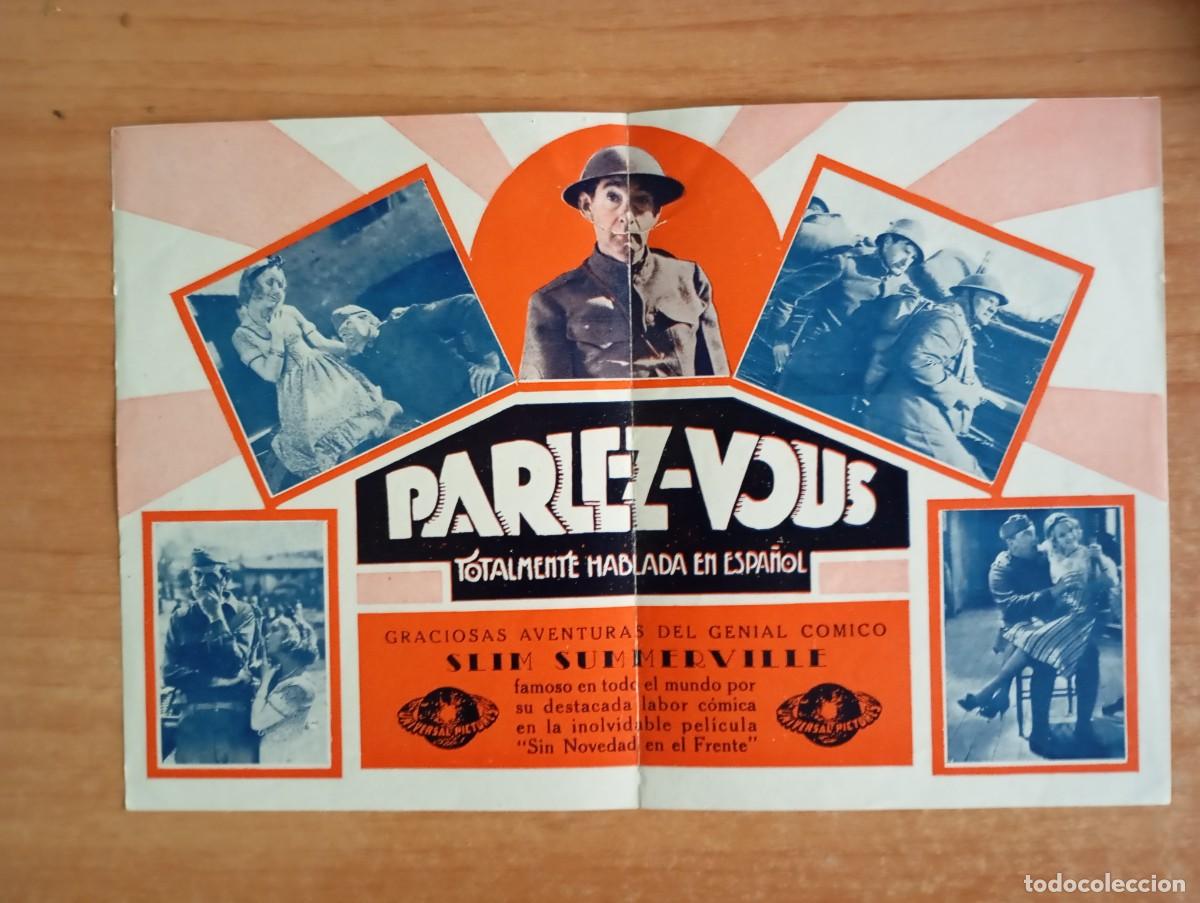 Cine: AL1-- PROGRAMA DE CINE DE LA PELICULA--- PARLEZ-VOUS - Foto 2