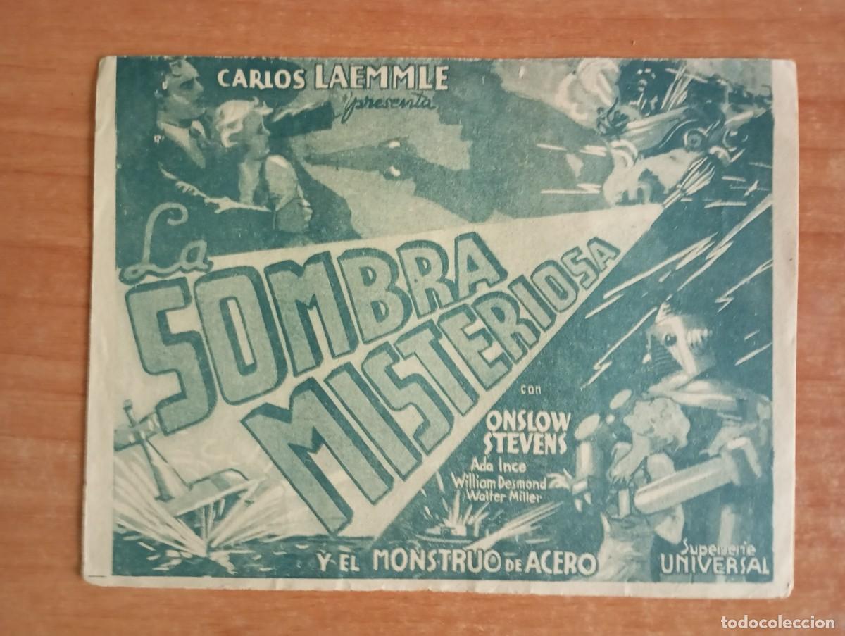 Cine: AL1-- PROGRAMA DE CINE DE LA PELICULA--- LA SOMBRA MISTERIOSA - Foto 1