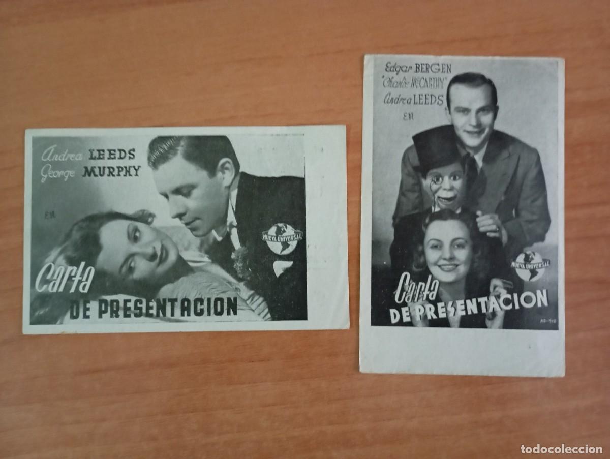  Flyers Publicitaires de films Anciens: AL1-- PROGRAMA DE CINE DE LA PELICULA--- CARTA DE PRESENTACION