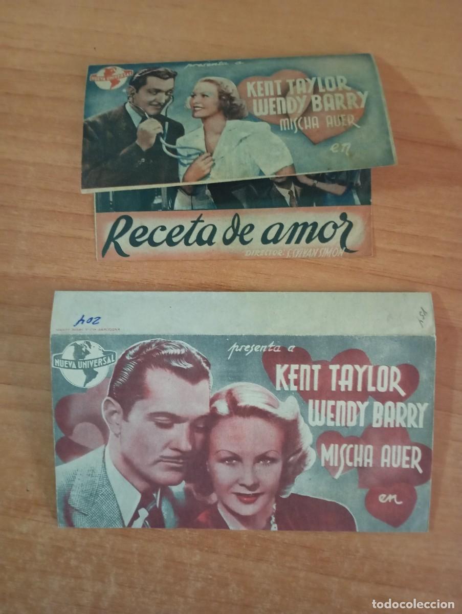  Flyers Publicitaires de films Anciens: AL1-- PROGRAMA DE CINE DE LA PELICULA---RECETA DE AMOR