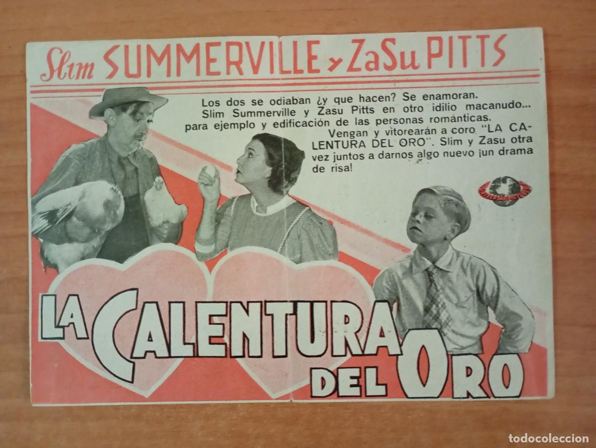 Cine: AL1-- PROGRAMA DE CINE DE LA PELICULA---LA CALENTURA DEL ORO - Foto 3