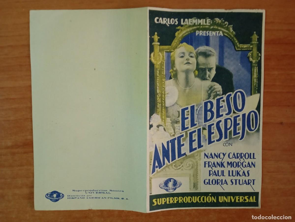  Flyers Publicitaires de films Anciens: AL1-- PROGRAMA DE CINE DE LA PELICULA-- EL BESO ANTE EL ESPEJO