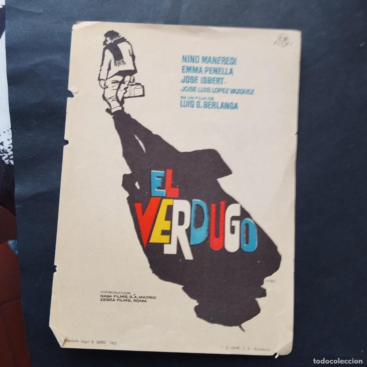 Kino: FOLLETO ORIGINAL- EL VERDUGO -VER FOTOS QUE NO TE FALTE EN TU COLECCI&Oacute;N