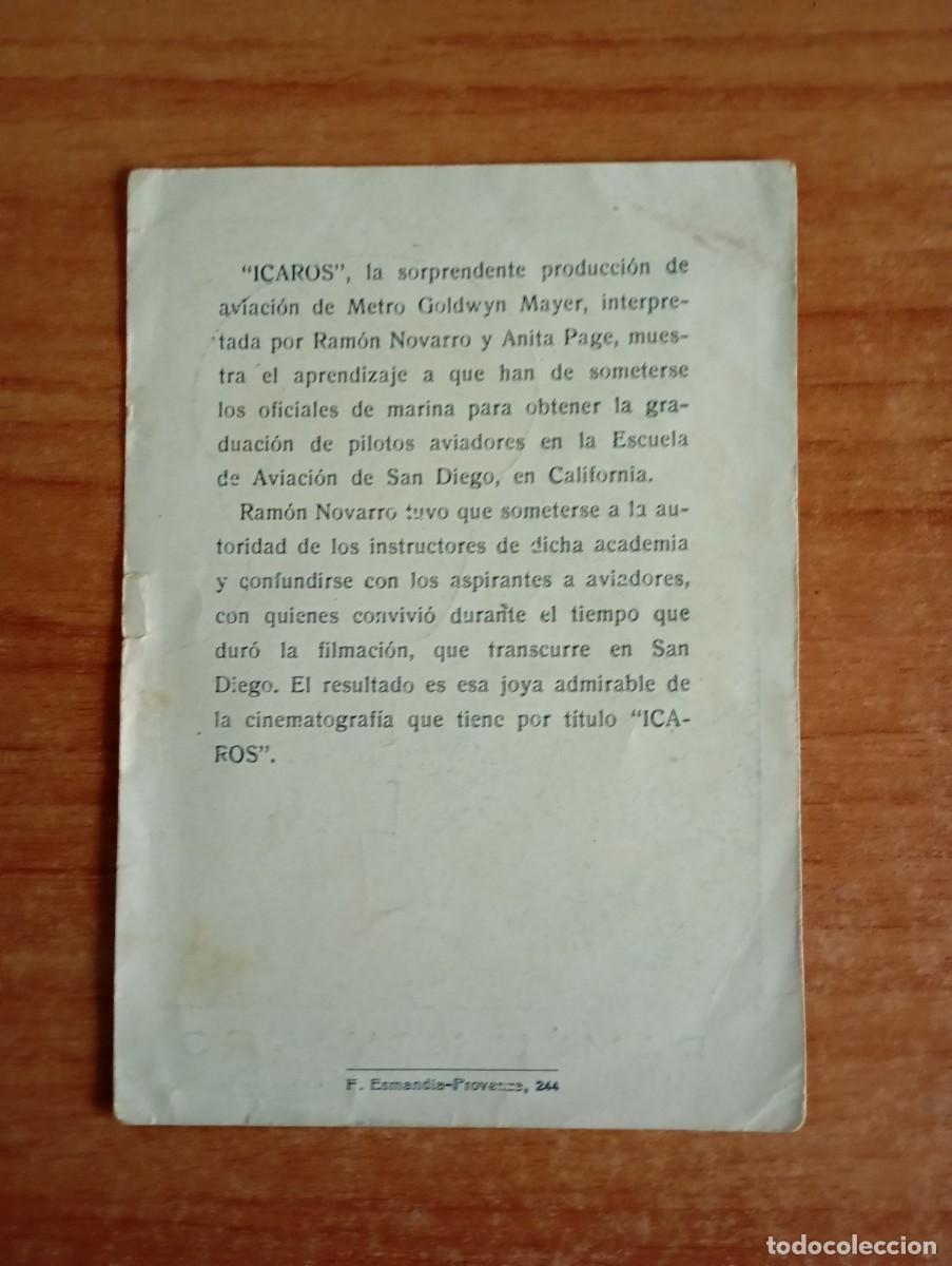 Cine: AL1-- PROGRAMA DE CINE DE LA PELICULA-- ICAROS - Foto 2