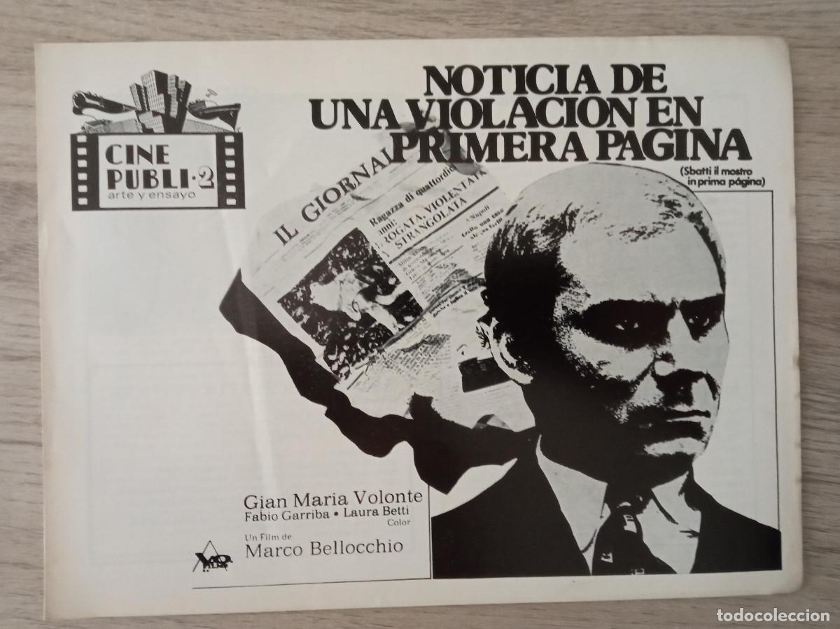 Kino: NOTICIA DE VIOLACI&Oacute;N EN PRIMERA P&Aacute;GINA, GIAN MARIA VOLONTE, CINE PUBLI-2
