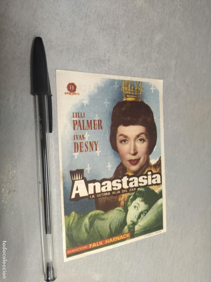 Cine: ANASTASIA / LILLI PALMER, IVAN DESNY / FOLLETO DE MANO CON PUBLICIDAD