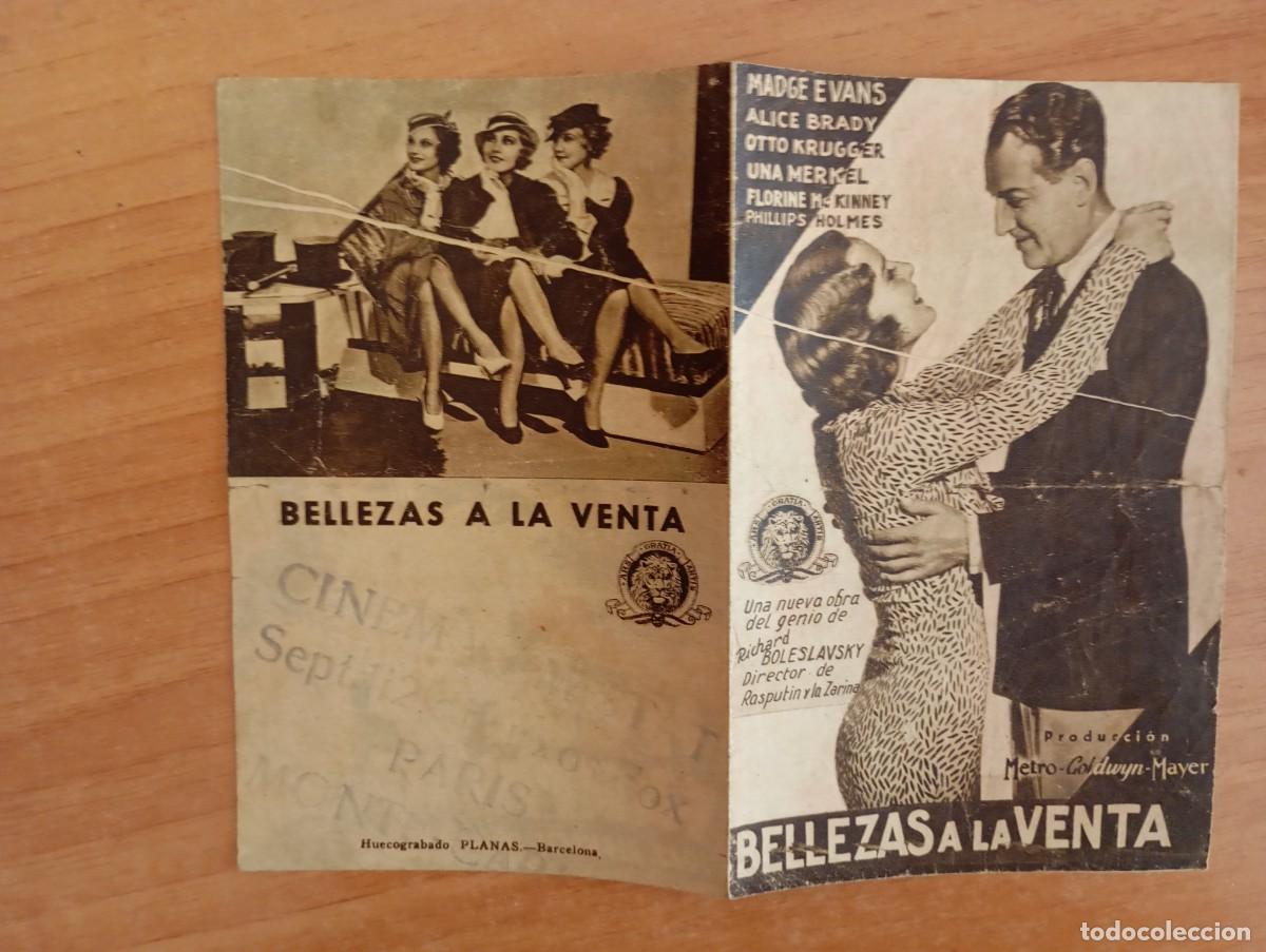 Cine: AL1-- PROGRAMA DE CINE DE LA PELICULA--- BELLEZAS A LA VENTA