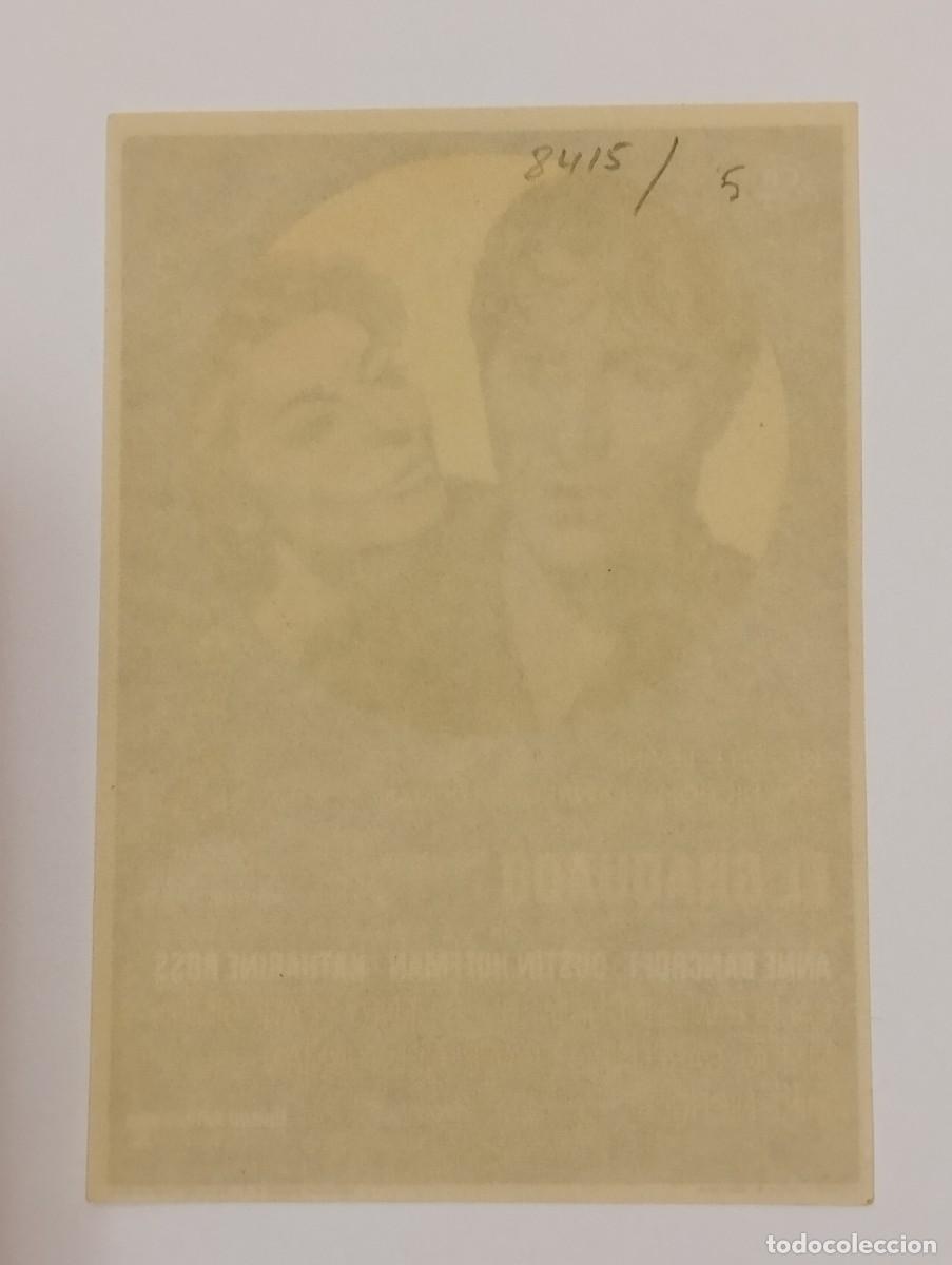 Cine: EL GRADUADO. PROGRAMA DE CINE SENCILLO. SIN PUBLICIDAD. - Foto 2