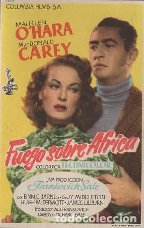 Cine: PROGRAMA DE CINE: FUEGO SOBRE &Aacute;FRICA PC-7837 - Foto 1