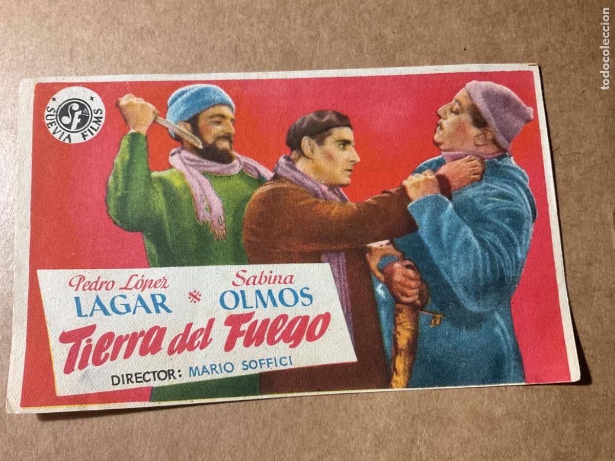 Cine: FOLLETO DE MANO TIERRA DE FUEGO. SIN PUBLICIDAD.