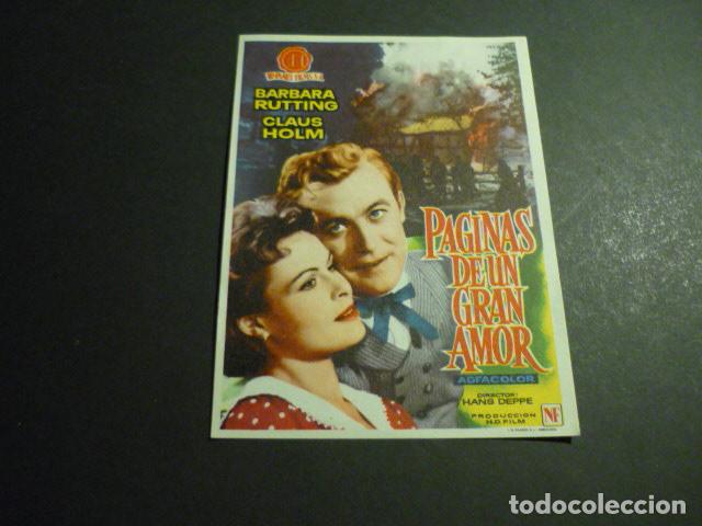 Cine: PAGINAS DE UN GRAN AMOR PROGRAMA DE CINE SIN PUBLICIDAD - Foto 1