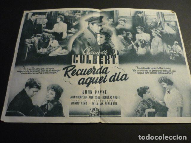 Cine: RECUERDA AQUEL DIA PROGRAMA DE CINE DOBLE CON PUBLICIDAD - Foto 2