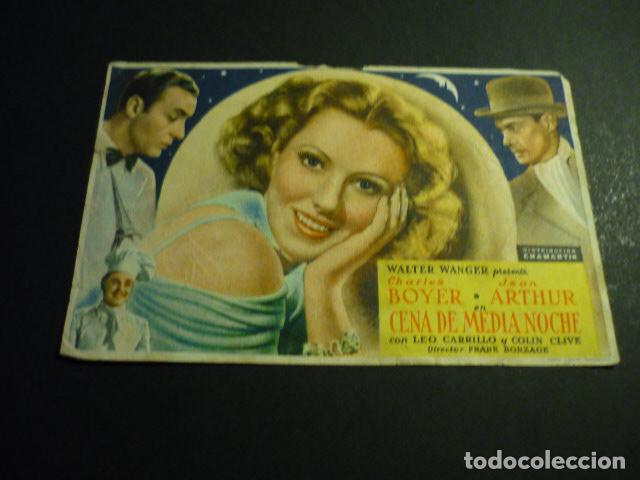 Folhetos de m&atilde;o de filmes antigos de cinema: CENA DE MEDIA NOCHE PROGRAMA DE CINE CON SELLO EN TINTA CINE NORBA CACERES