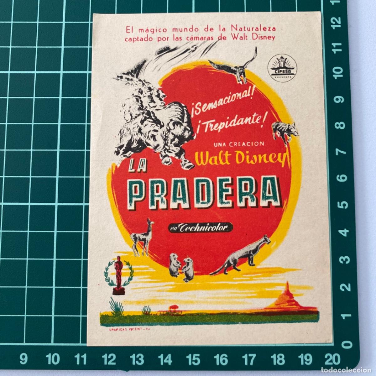 Cine: Programa Folleto de mano cine pelicula La pradera Walt Disney - Foto 1