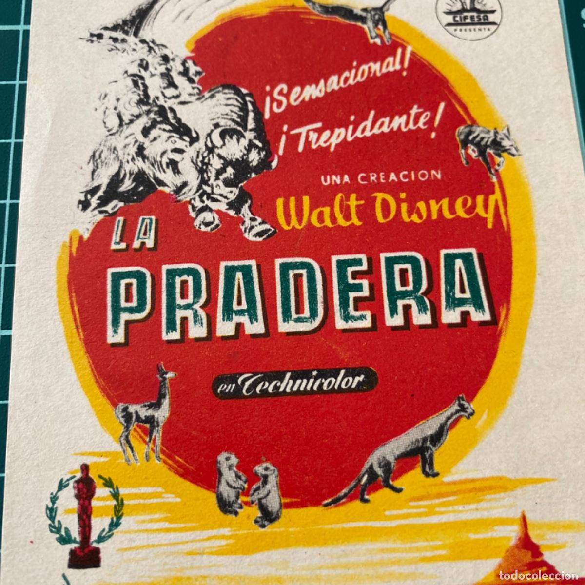 Cine: Programa Folleto de mano cine pelicula La pradera Walt Disney - Foto 2