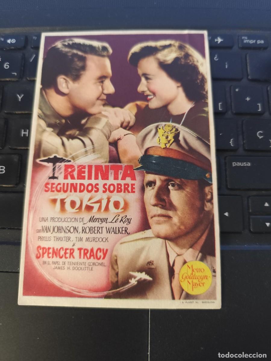  Flyers Publicitaires de films Anciens: Treinta segundos sobre Tokio con sello Cines Nacional y Mundial