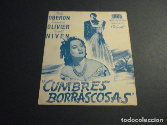 Cine: CUMBRES BORRASCOSAS PROGRAMA DE CINE DOBLE SIN PUBLICIDAD - Foto 1