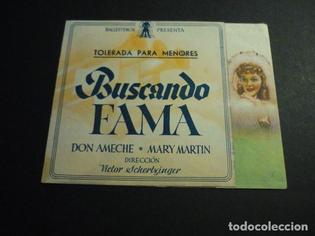  Flyers Publicitaires de films Anciens: BUSCANDO FAMA PROGRAMA DE CINE DOBLE CON PUBLICIDAD CINEMA BILBAO MADRID