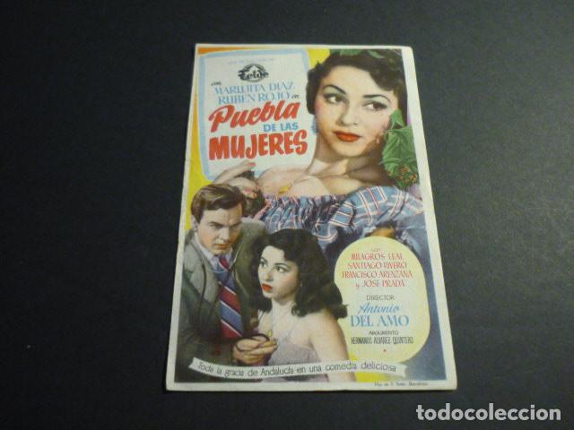  Foglietti di film di film antichi di cinema: PUEBLA DE LAS MUJERES PROGRAMA DE CINE CON PUBLICIDAD IMPERIAL CINEMA LA LINEA DE LA CONCEPION