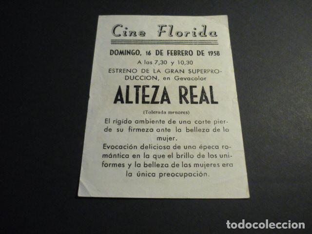 Cine: ALTEZA REAL PROGRAMA DE CINE CON PUBLICIDAD CINE FLORIDA - Foto 2