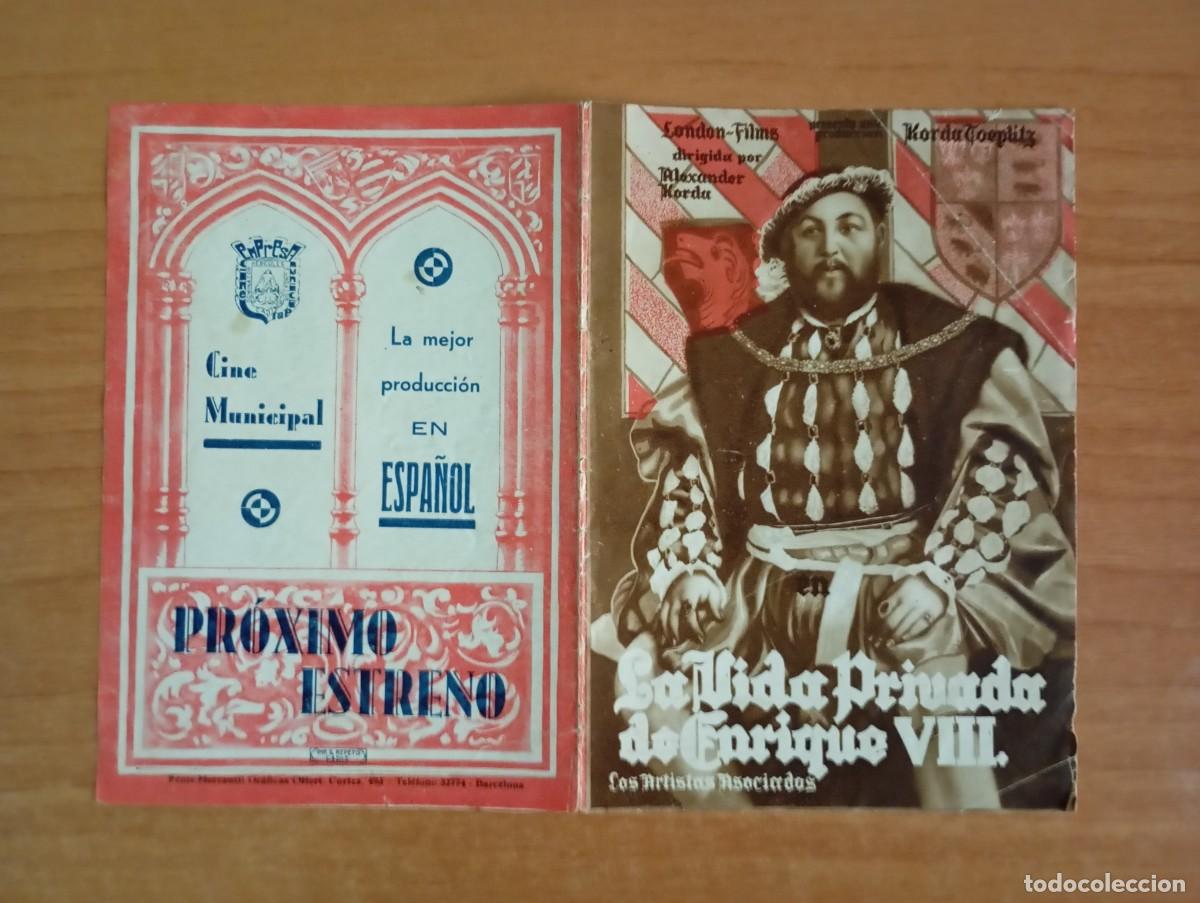  Flyers Publicitaires de films Anciens: AL2--PROGRAMA DE CINE---- LA VIDA PRIVADA DE ENRIQUE VIII