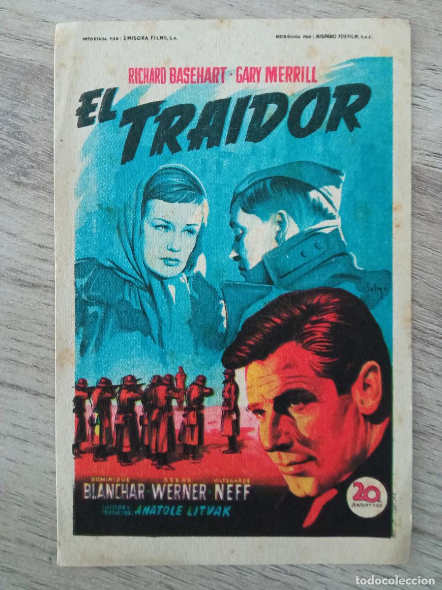 Cine: EL TRAIDOR, RICHARD BASEHART, SOLIG&Oacute; - Foto 1