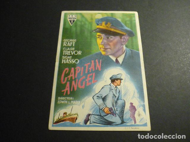  Flyers Publicitaires de films Anciens: CAPITAN ANGEL PROGRAMA DE CINE CON PUBLICIDAD CINE CERVANTES LA SOLANA CIUDAD REAL