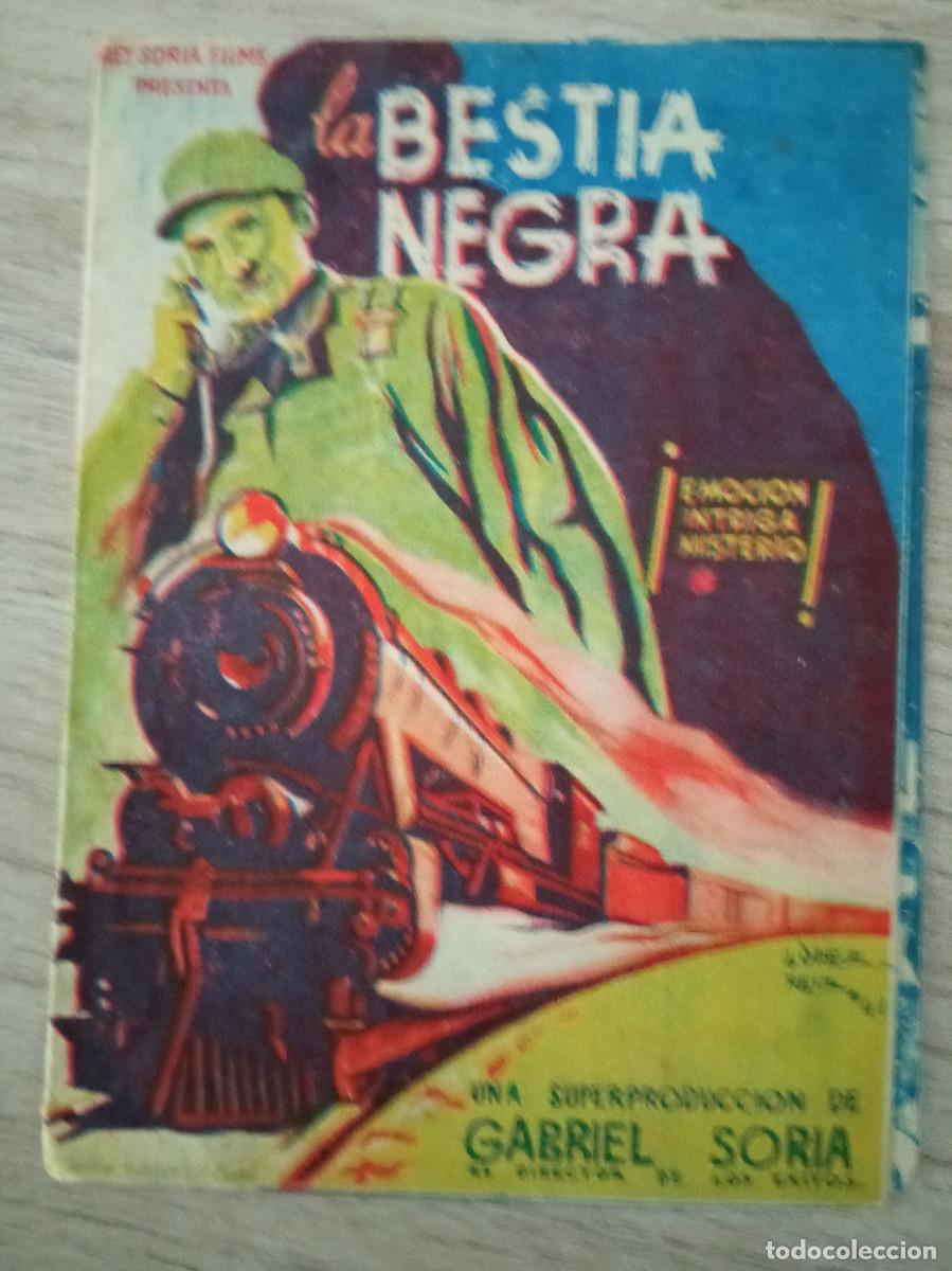  Foglietti di film di film antichi di cinema: LA BESTIA NEGRA, FERNANDO SOLER, CINE ARENAS