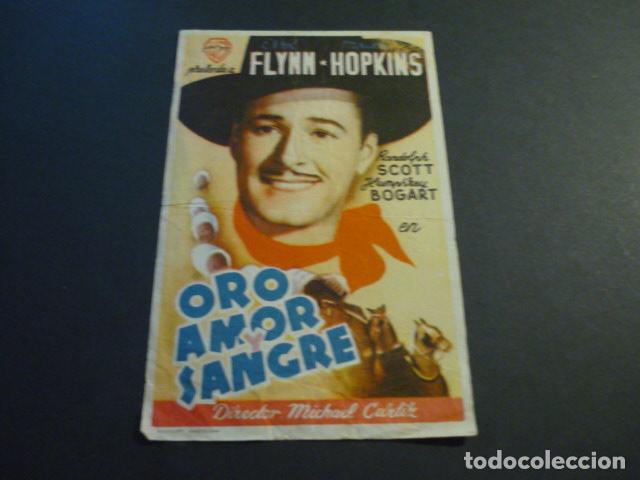 Cine: ORO AMOR Y SANGRE PROGRAMA DE CINE SIN PUBLICIDAD - Foto 1