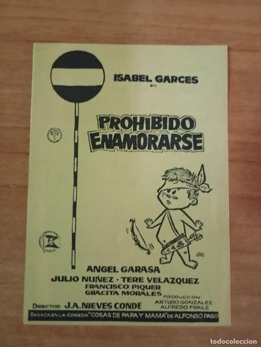 Cine: AL2.PROGRAMA DE CIENE --- PROHIBIDO ENAMORARSE ct - Foto 1