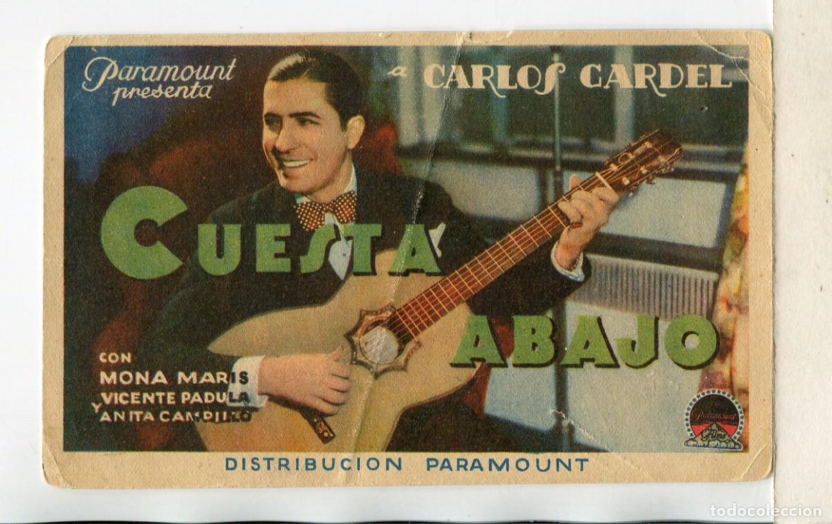 Cine: CUESTA ABAJO, con Carlos Gardel. - Foto 1