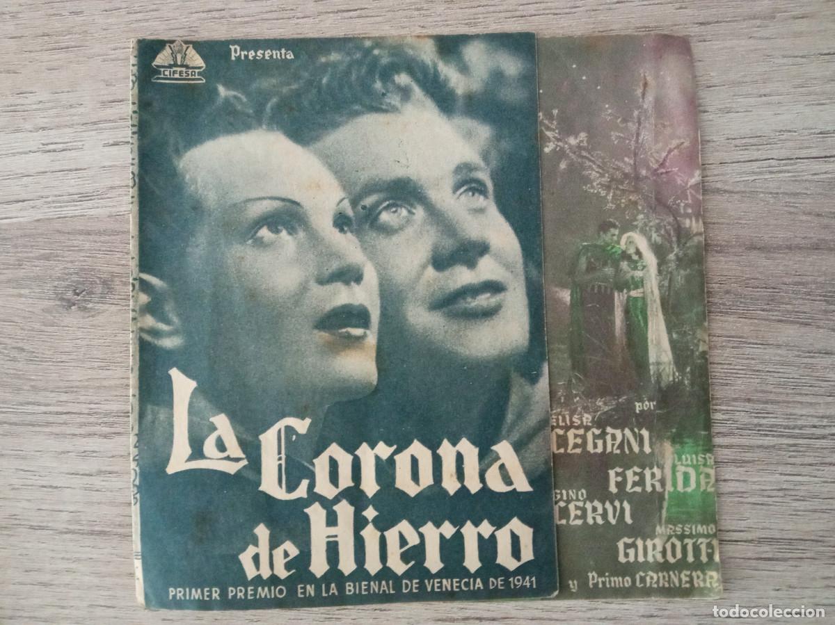 Flyers Publicitaires de films Anciens: LA CORONA DE HIERRO, ELSA CEGANI, CINES BOHEMIO Y GALILEO, 1942