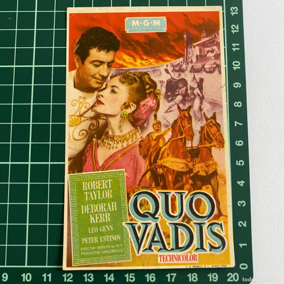 Cine: Programa Folleto de mano cine pelicula Quo Vadis - Foto 2
