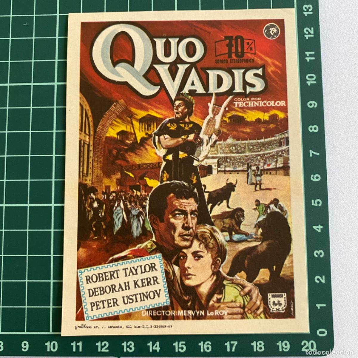 Cine: Programa Folleto de mano cine pelicula Quo Vadis - Foto 4