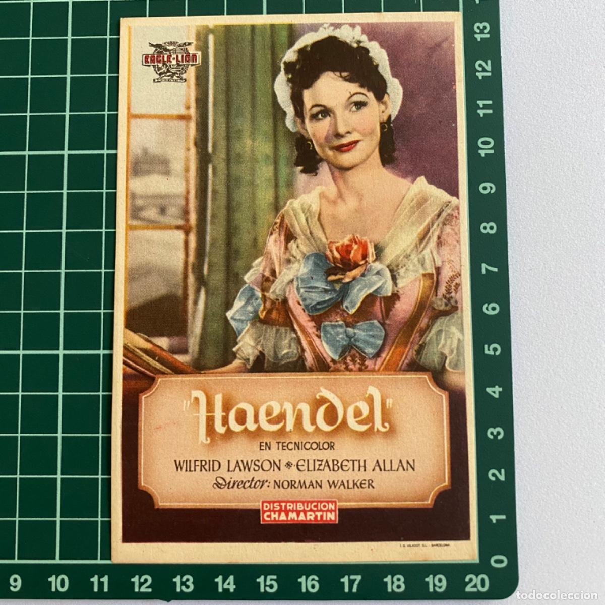 Cine: Programa Folleto de mano cine pelicula Haendel - Foto 1