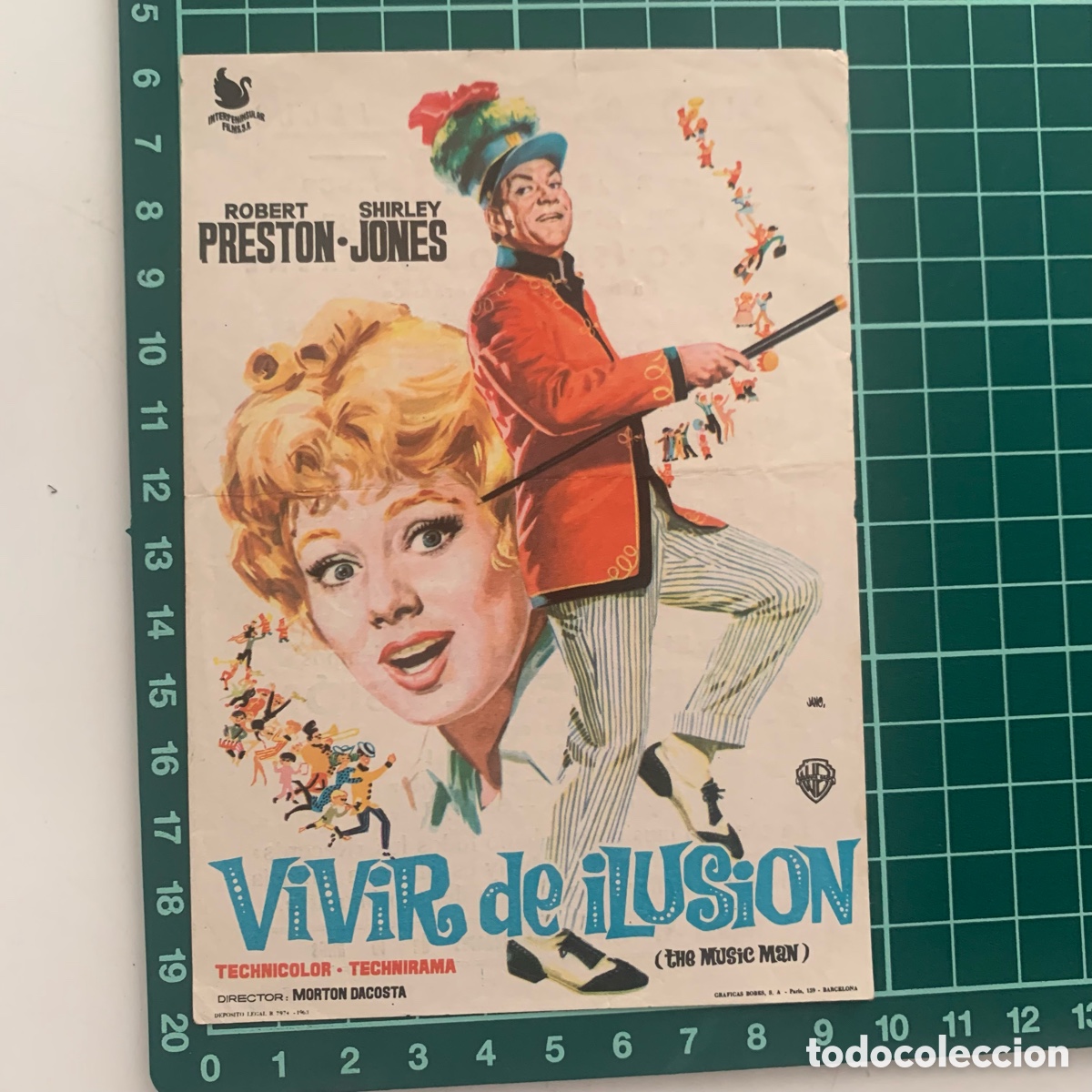 Cine: Programa Folleto de mano cine pelicula vivir de ilusion - Foto 1